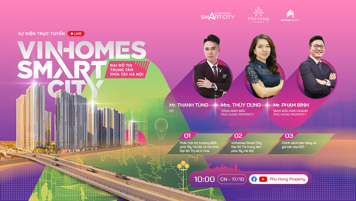 Sự kiện trực tuyến Vinhomes Smart City - Đại Đô Thị Trung Tâm Phía Tây Hà Nội